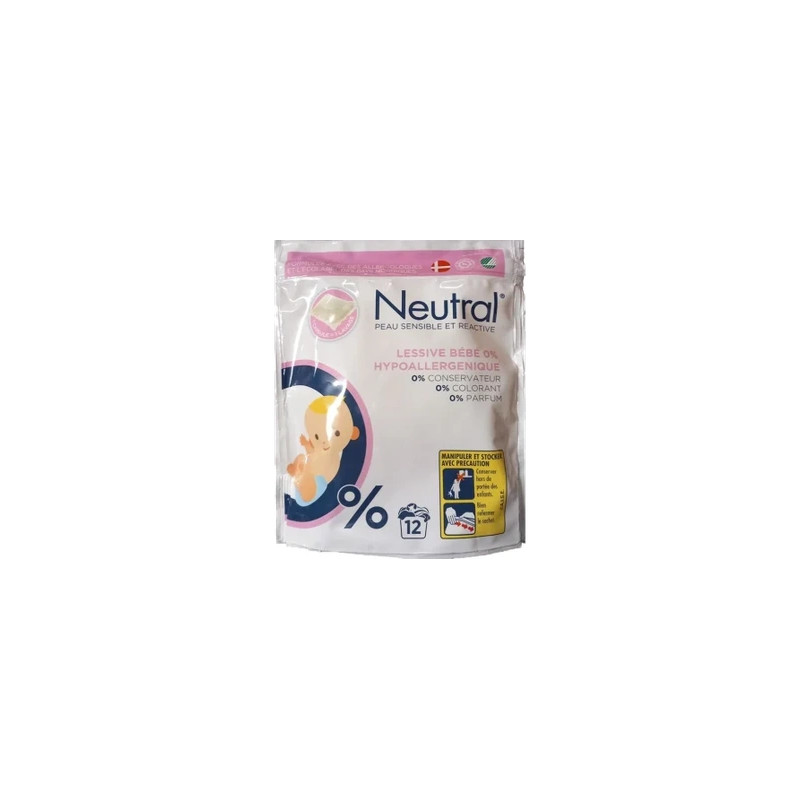 Neutral Pods 12 X 265g Baby Laundry Detergent 0 Hypoallergenic