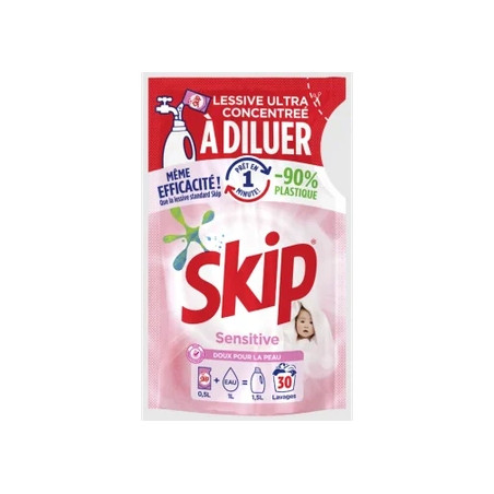 Skip Ultra Concentrated Laundry Detergent To Dilute Sensitive 30 Capsules 500 Milliliters