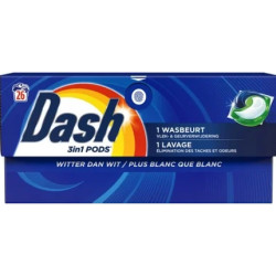 Dash 3in1 Laundry Pods Whiter Than White 26 Pods Of 182g