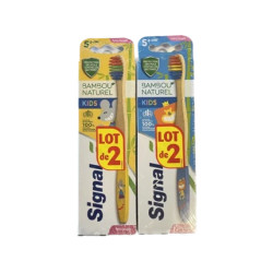 Signal Toothbrush Set Of 2 Natural Bamboo Extra Soft For Ages 5 And Up
