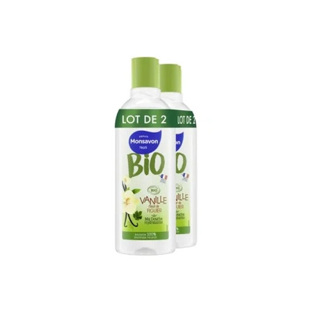 Monsavon Bio Shower Vanilla Fig Flower Lot Of 2x300ml