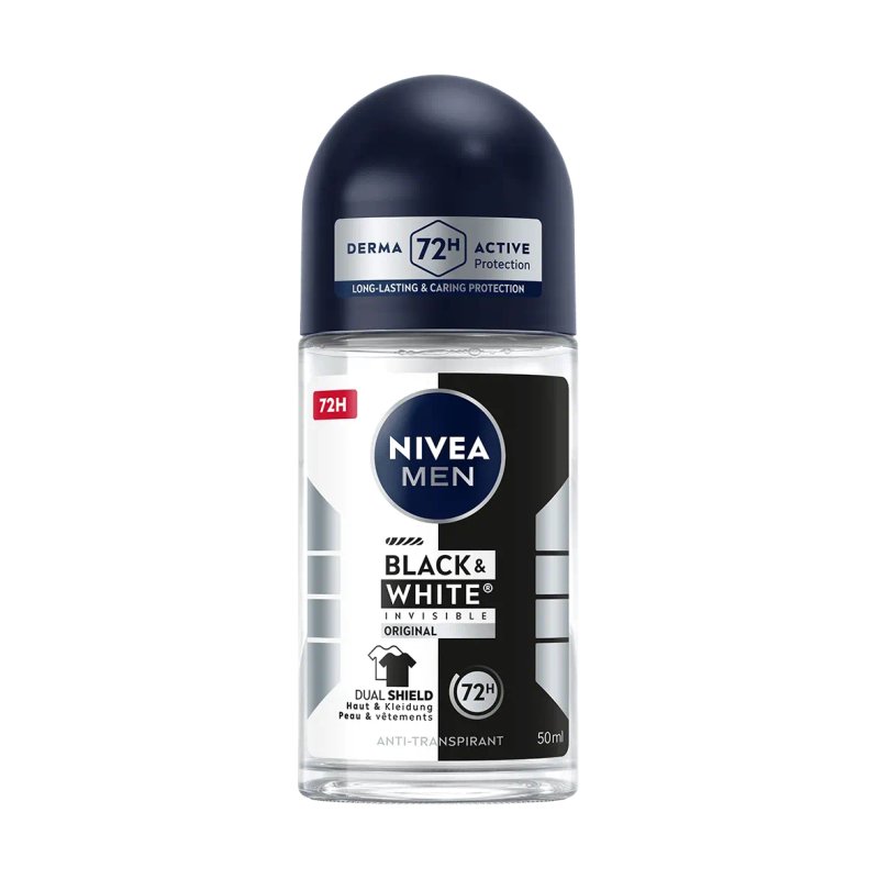 Nivea Men Deodorant Rollon Invisible Black & White 50ml