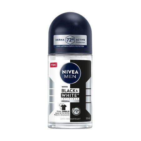 Nivea Men Deodorant Rollon Invisible Black & White 50ml