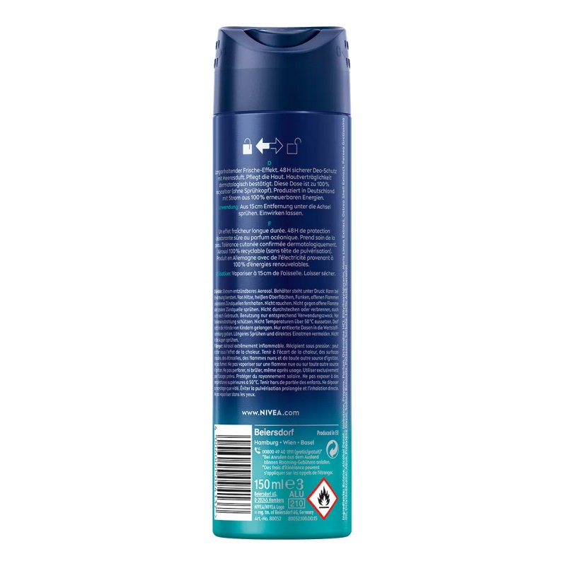 Nivea Men's Deodorant Spray Fresh Ocean 150ml
