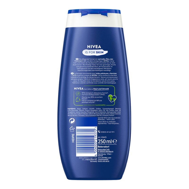 NIVEA Creme Care 250 ml Shower gel Women Body Cream