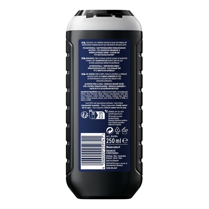 Nivea Men Shower Gel 3 In 1 Active Pure Limited Edition