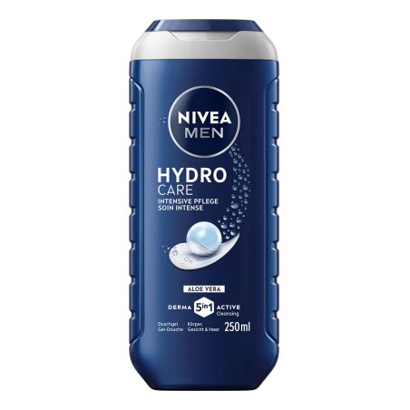 NIVEA MEN Hydro Care 250 ml Gel douche Hommes Corps, visage et cheveux Aloé