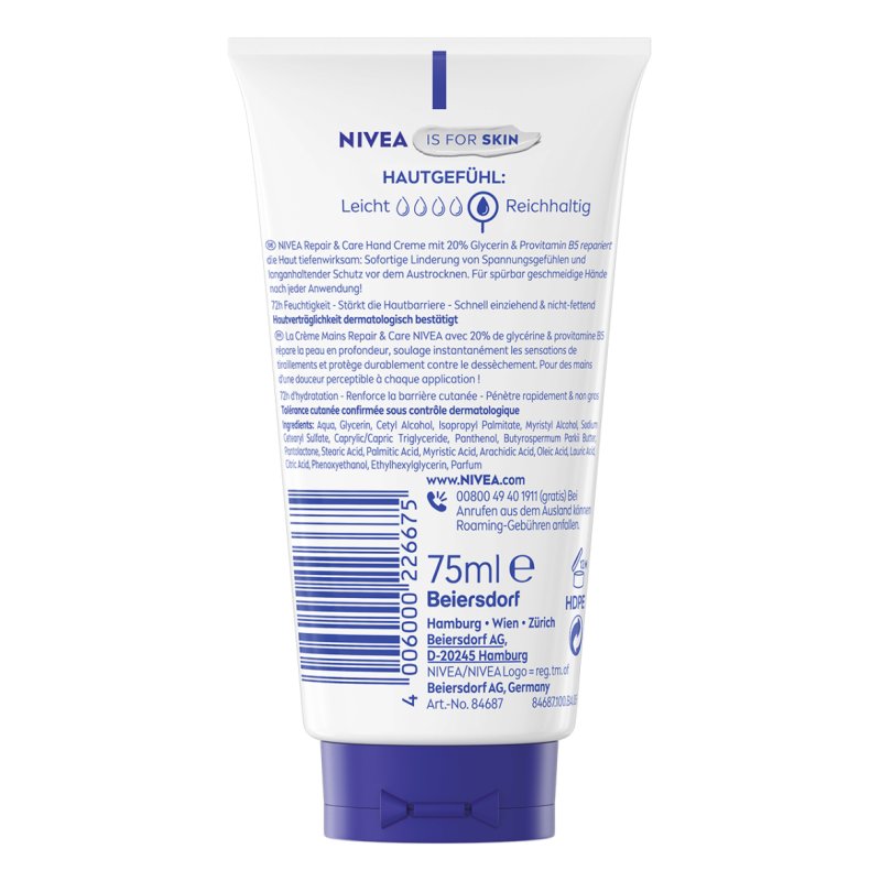 Nivea Hand Cream Repair 3 In 1 75 Ml Tube