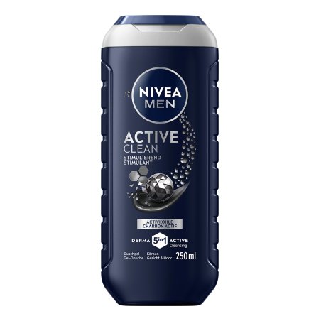 NIVEA MEN Active Clean 250 ml Shower gel Body & face & hair Fresh