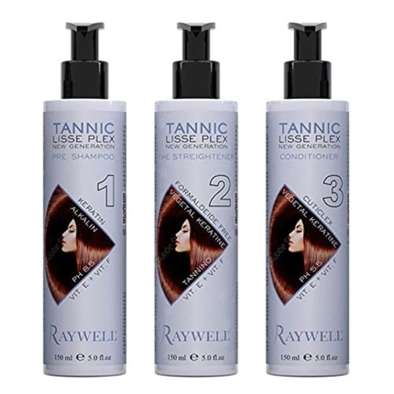 Raywell Kit Tannic Lisse Plex New Generation Set Pre Shampoo and Straightener