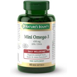 Nature's Bounty Mini Omega-3 450mg EPA/DHA Mini Softgels 60 Softgels