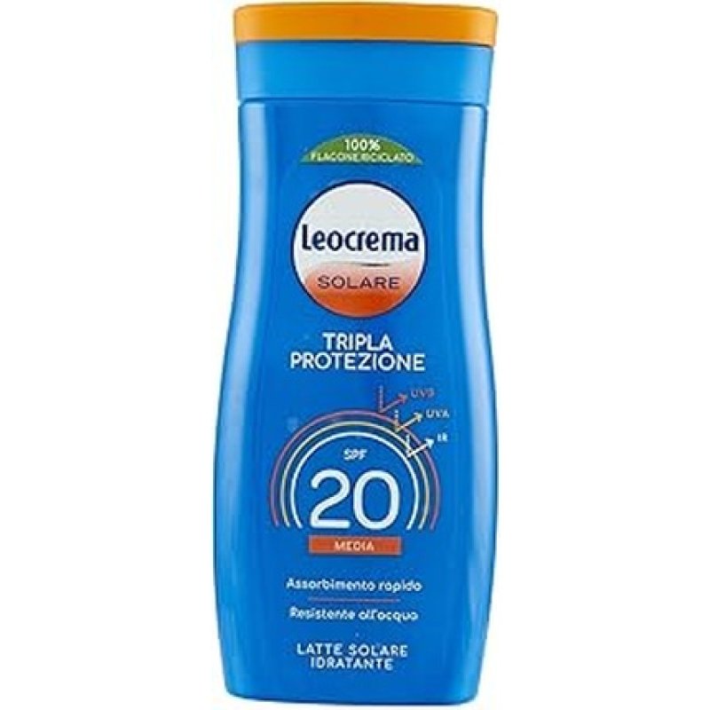 Leocrema Solar Triple Protection Spf20 Medium Moisturizing Solar Milk 200 Ml