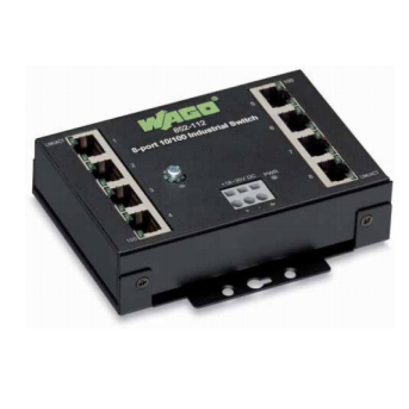 WAGO 852-112 8-Port 100BASE-TX Industrial Eco Switch