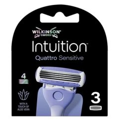 Wilkinson Sword Intuition Quattro Sensitive Blades 3 Pieces