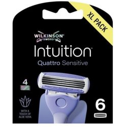 Wilkinson Sword Intuition Quattro Sensitive Replacement Blades For Women 6 Pieces