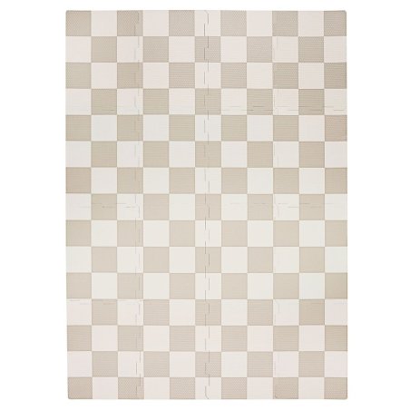 3 Sprouts - EVA Foam Puzzle Mat - Checkerboard beige - 171 cm x 123 cm