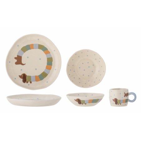 Bloomingville MINI - Charlie Tableware Set - Blue - Stoneware