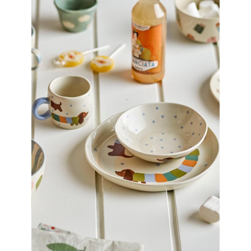Bloomingville MINI - Charlie Tableware Set - Blue - Stoneware