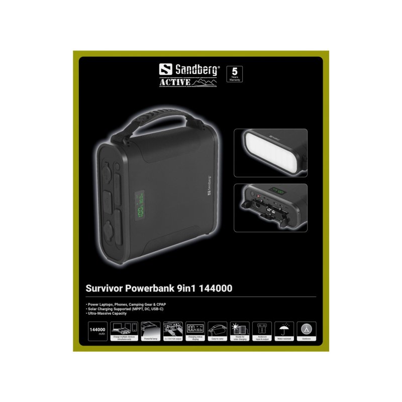 Sandberg - Survivor Powerbank 9in1 144000