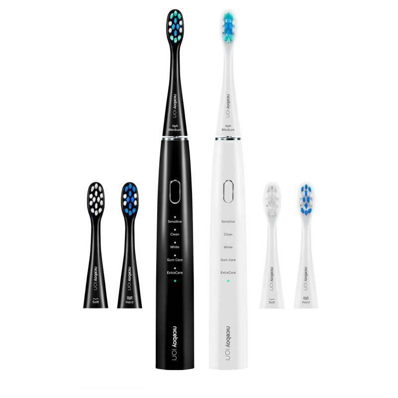 Niceboy SONICDUOPACK electric toothbrush Adult Vibrating toothbrush Black, White