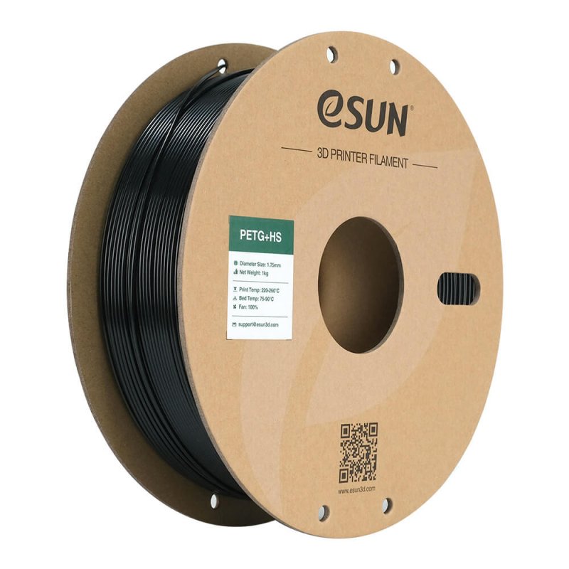 eSUN PETG HS PETg (polyéthylène téréphtalate glycolisé) Noir 1 kg