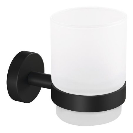tesa Zahnputzbecherhalter MOON schwarz, weiß