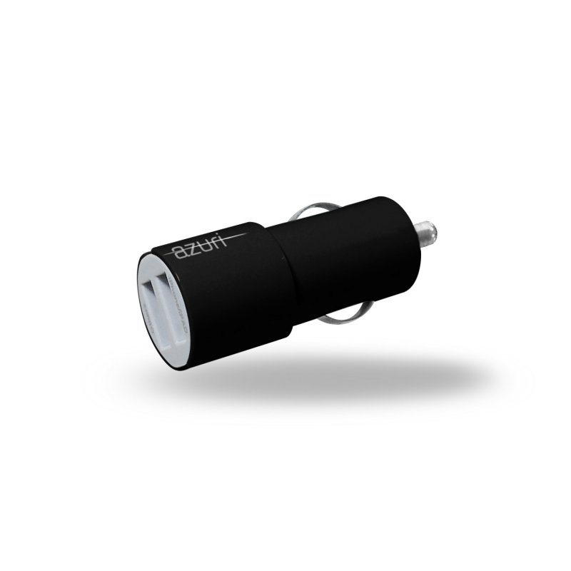 Azuri Car Charger with 2 USB Ports black