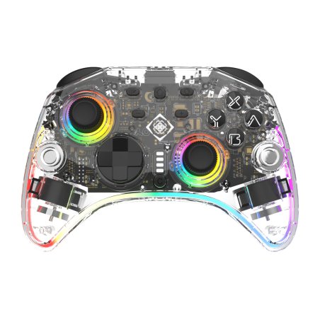 Deltaco Gaming GAM-198-T accessoire de jeux vidéo Transparent Bluetooth/USB Manette de jeu Nintendo Switch, Nintendo