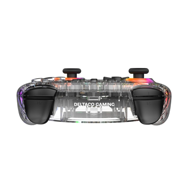 Deltaco Gaming GAM-198-T accessoire de jeux vidéo Transparent Bluetooth/USB Manette de jeu Nintendo Switch, Nintendo