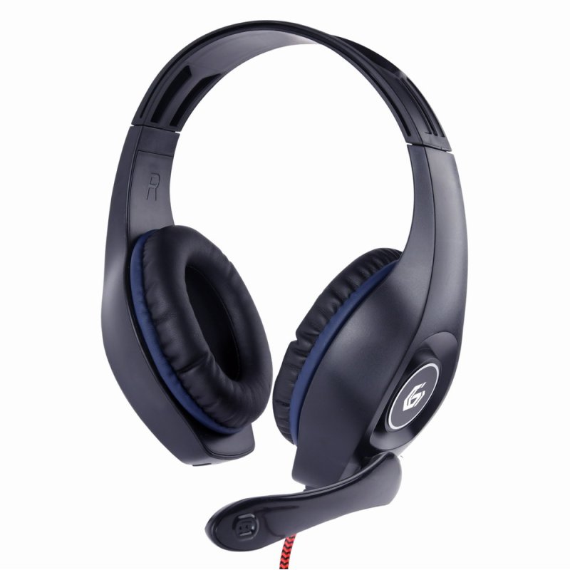 Gembird GHS-05-B headphones/headset Wired Head-band Gaming Black, Blue