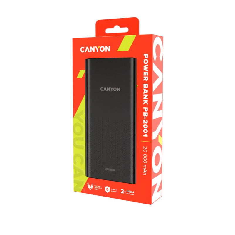 Canyon PB-2001 Lithium Polymer (LiPo) 20000 mAh Black