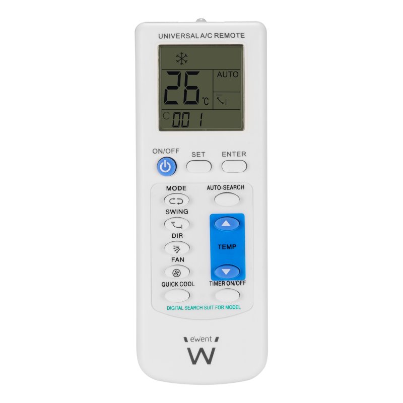 MANDO DISTANCIA UNIVERSAL EWENT EW1579 AIRE ACONDICIONADO CON SOPORTE PARED