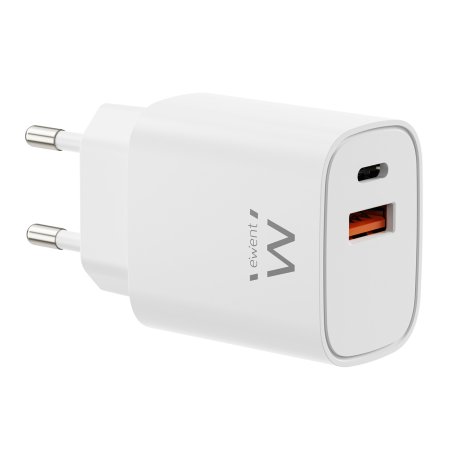 CARGADOR MOVIL EWENT EW1326 GAN RAPIDO 30W USB-C PD USB-A QC COMPACTO