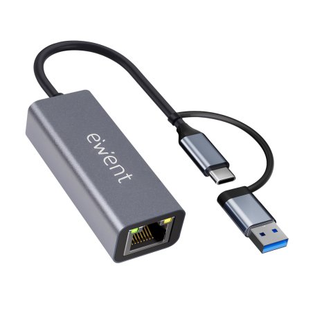 Ewent EW9819 hub & concentrateur USB 3.2 Gen 1 (3.1 Gen 1) Type-A Type-C 1000 Mbit/s Gris