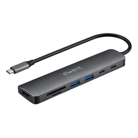 Ewent EW1152 station d'accueil Avec fil USB 3.2 Gen 1 (3.1 Gen 1) Type-C Gris