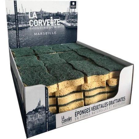 La Corvette Vegetal Scratch Sponges Recycled Fiber
