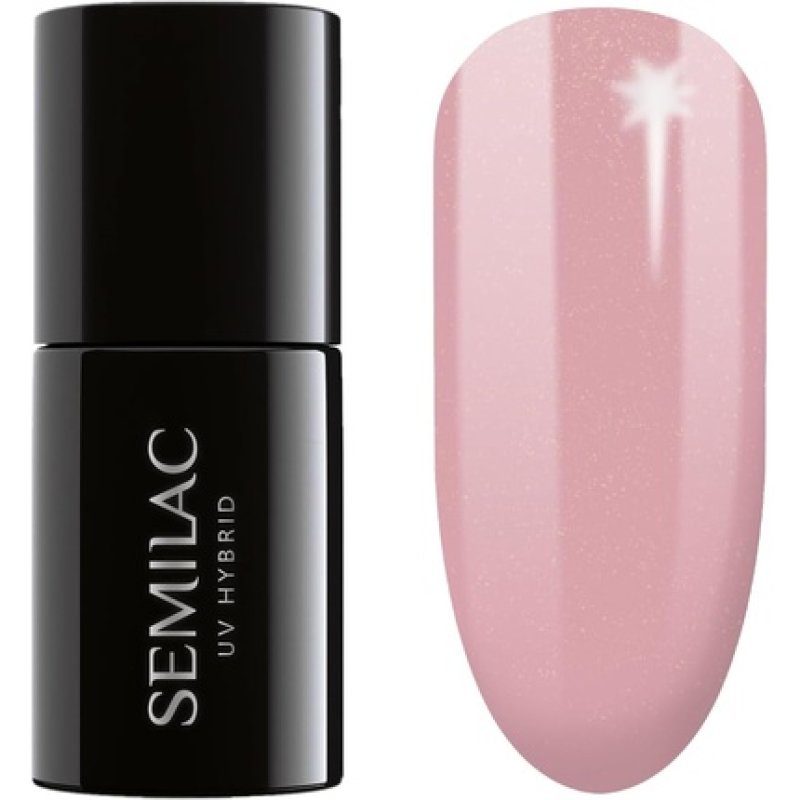 SEMILAC 376 Shimmer Stone Pink Diamond Nail UV Gel Polish 7ml