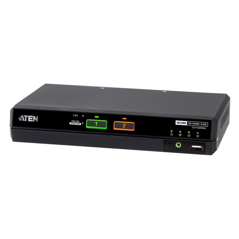 ATEN CS1142DPH4C KVM USB 5K DP HDMI 2P KVM SECURE ECRAN DOUBLE AVEC CARD READER