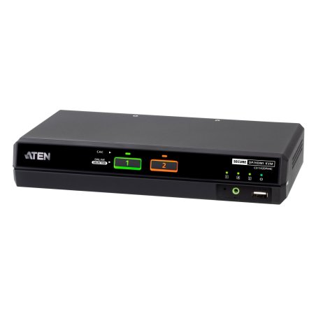 ATEN CS1142DPH4C KVM USB 5K DP HDMI 2P KVM SECURE ECRAN DOUBLE AVEC CARD READER