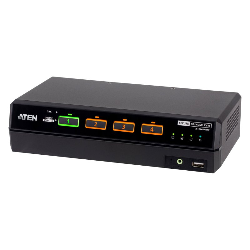 ATEN CS1144DPH4C-AT-G commutateur écran, clavier et souris Noir