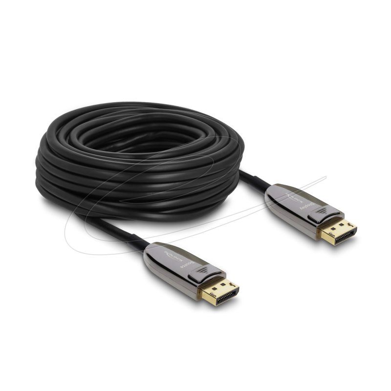 Delock Aktives Optisches Kabel DisplayPort 2.1 8K 60 Hz 40 Gbps 20 m