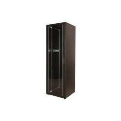 Rack in Kit 32U 600x800 glass, pan, 2 sides, 4 Mts, blk