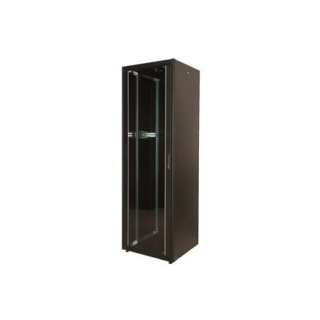 Rack in Kit 32U 600x800 glass, pan, 2 sides, 4 Mts, blk