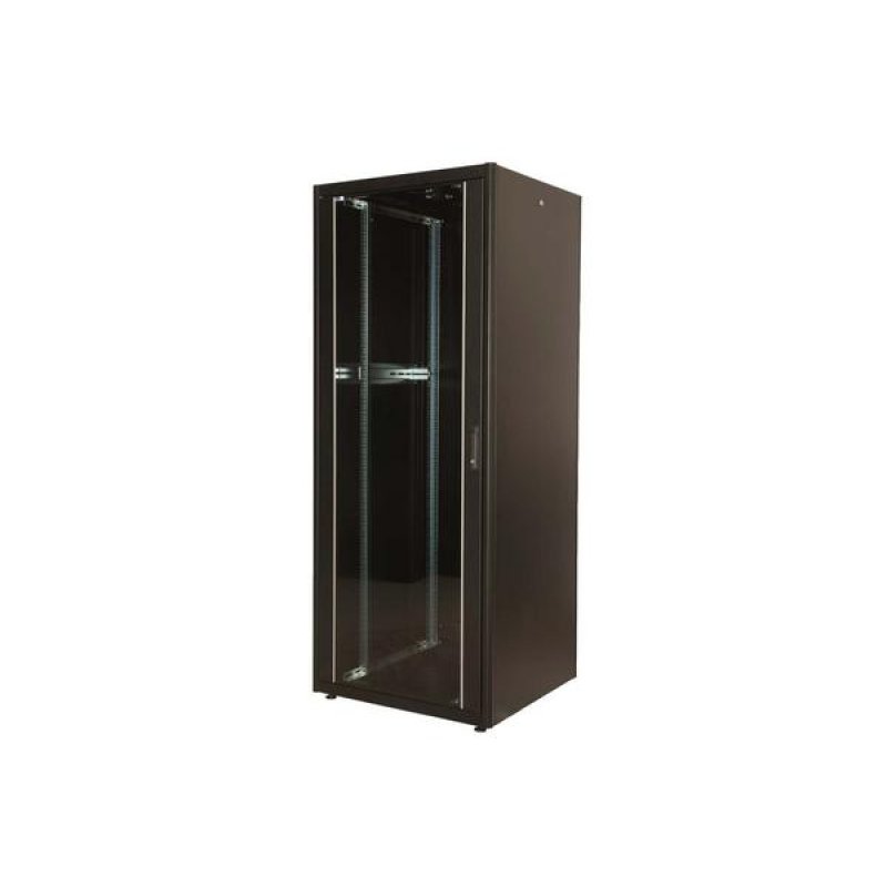 Rack in Kit 42U 800x1200 glass, pan, 2 sides, 4 Mts, blk