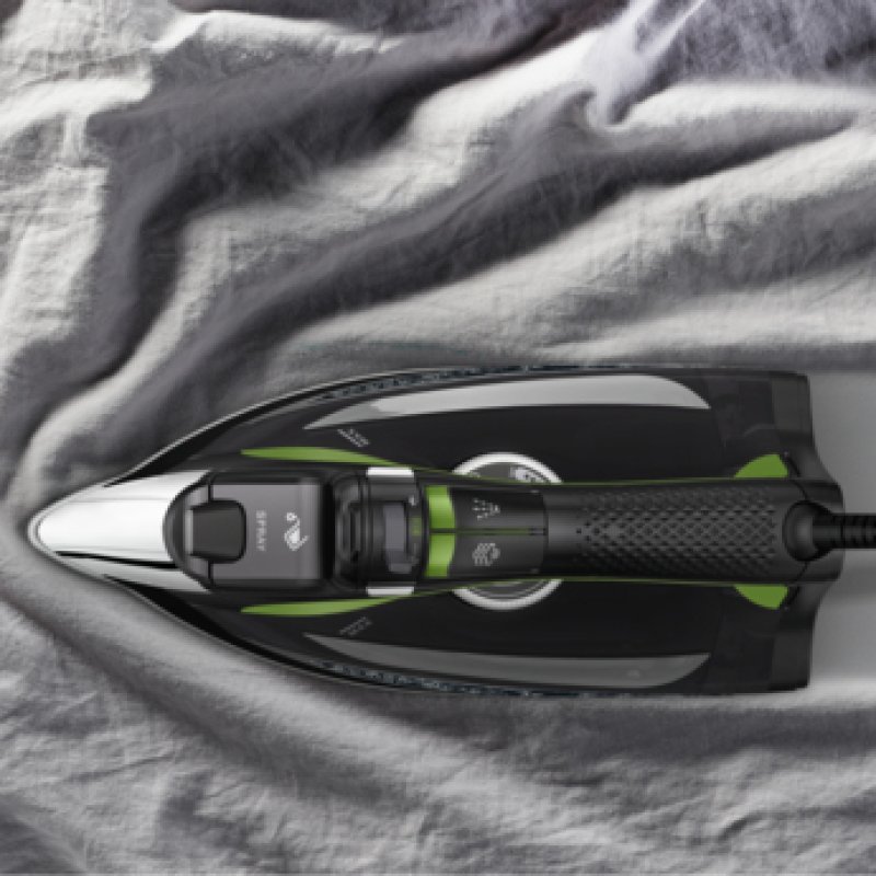 Rowenta DW6330 Eco Intelligence Dry & Steam iron Microsteam 400 HD soleplate 2500 W Black, Green