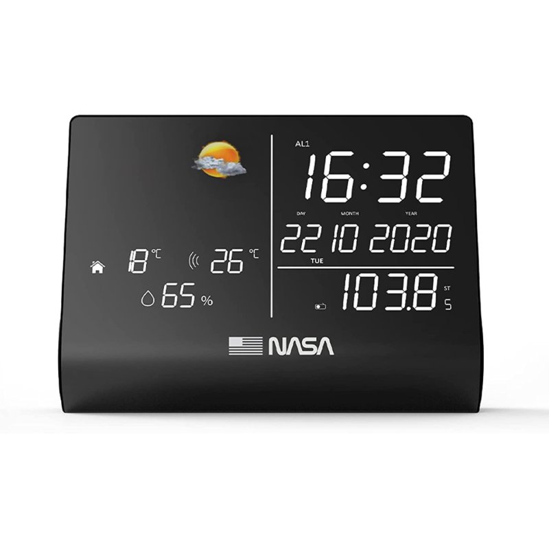 Nasa WSP1300 Black Weather Station/Speaker BT