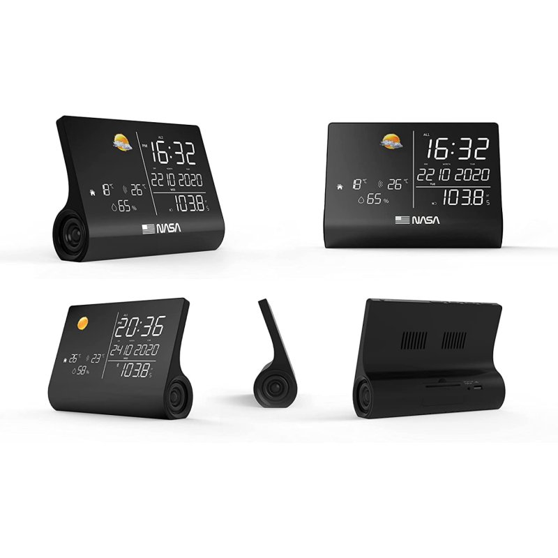Nasa WSP1300 Black Weather Station/Speaker BT