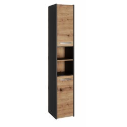 Topeshop S30 ANTRACYT/ARTISAN armoire de rangement de salle de bain