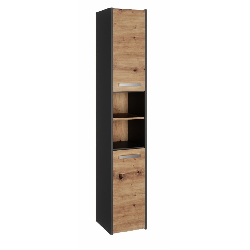 Topeshop S30 ANTRACYT/ARTISAN armoire de rangement de salle de bain