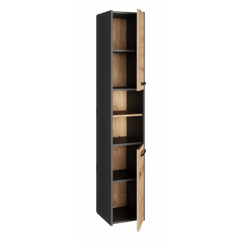 Topeshop S30 ANTRACYT/ARTISAN armoire de rangement de salle de bain